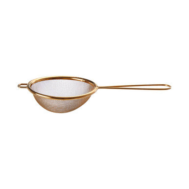 Small Gold Finish Round Stainless Steel Sieve