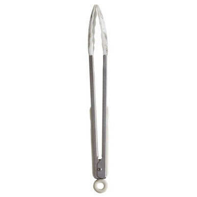 Marble Effect Silicone Tongs with Stainless Steel Core