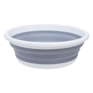 Collapsible Grey and White Washing Up Bowl