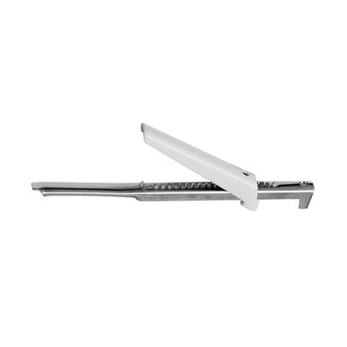 Chrome Jar Opener with White Handle