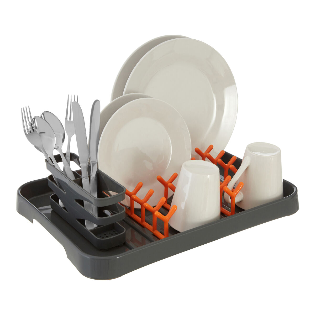Grey and Orange Dish Drainer