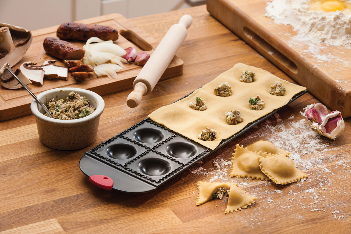 Ravioli Tray with Rolling Pin