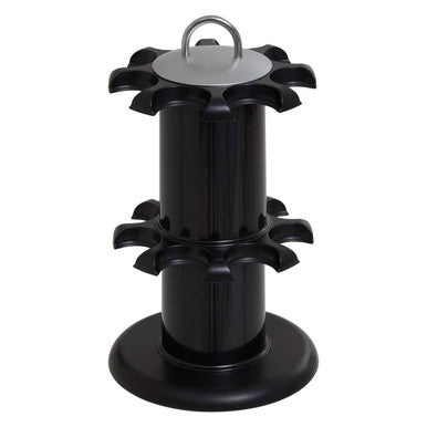 2 Tier Black Revolving 16 Bottle Spice Rack
