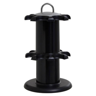 2 Tier Black Revolving 16 Bottle Spice Rack