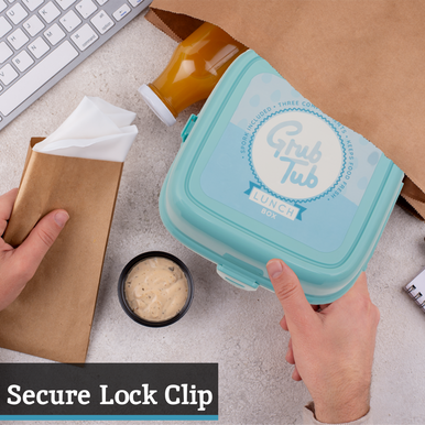 4 Compartment Mint Green Lunch Box