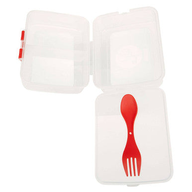 Clear 3 Compartment Lunch Box with Spork