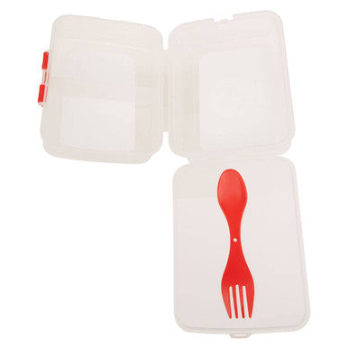Clear 3 Compartment Lunch Box with Spork