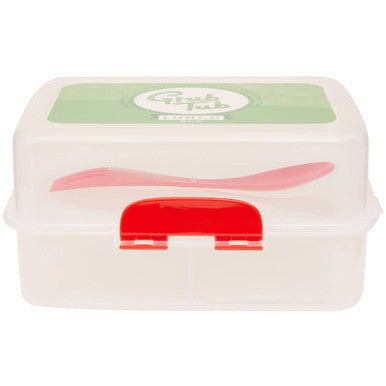 Clear 3 Compartment Lunch Box with Spork
