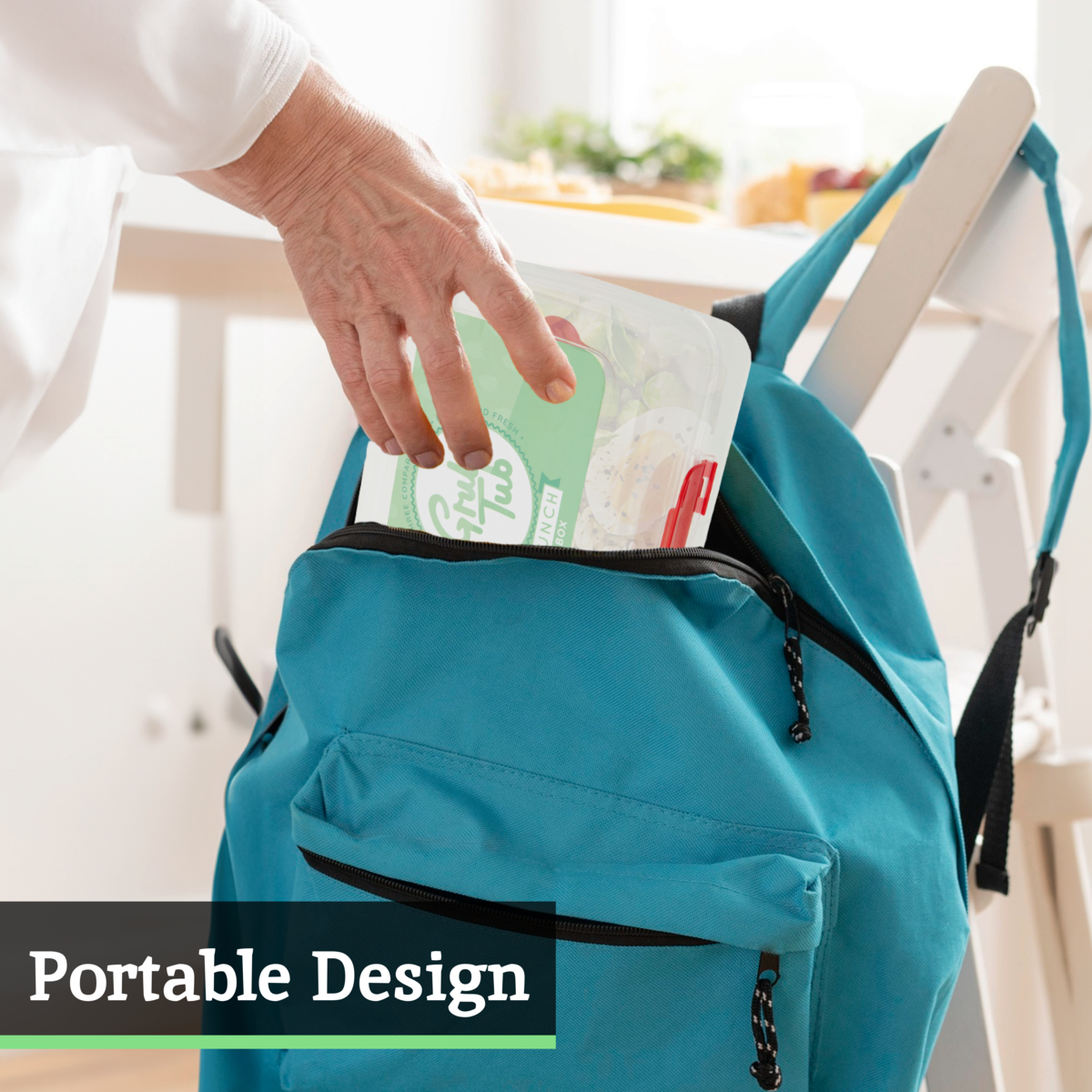 Clear 3 Compartment Lunch Box with Spork