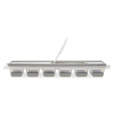 Arctic Grey Plastic Ice Cube Tray with Lid