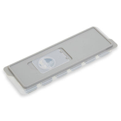 Arctic Grey Plastic Ice Cube Tray with Lid
