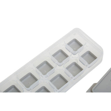 Arctic Grey Plastic Ice Cube Tray with Lid