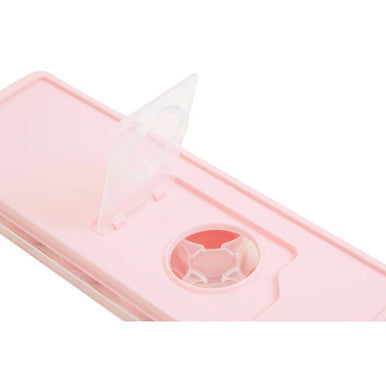 Arctic Pink Plastic Ice Cube Tray with Lid