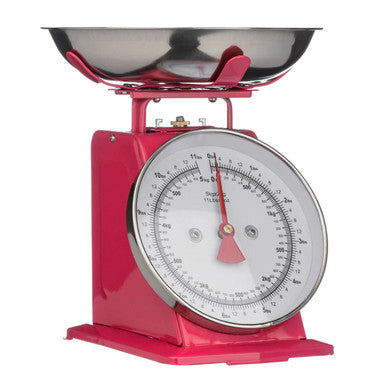 5kg Hot Pink Vintage-Style Kitchen Scale
