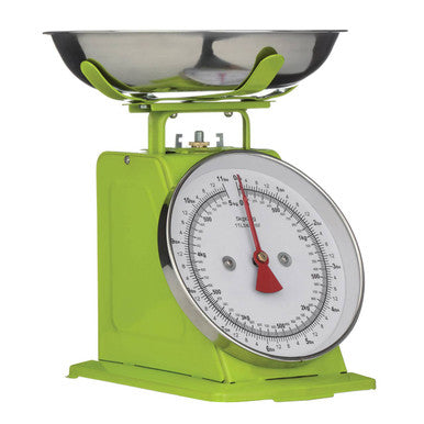 5kg Lime Green Vintage-Style Kitchen Scale
