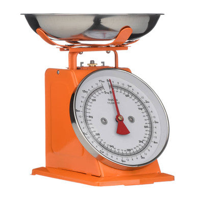 5kg Orange Vintage-Style Kitchen Scale