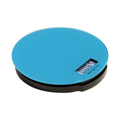 Round Blue Glass Kitchen Scale 2kg