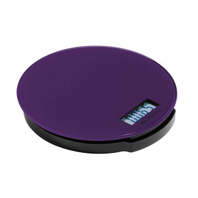 Round Purple Glass Kitchen Scale 2kg