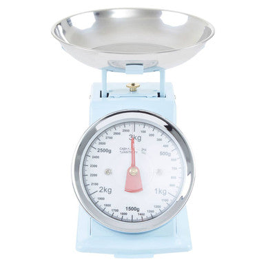3kg Pastel Blue Vintage-Style Kitchen Scale
