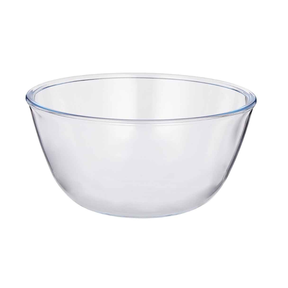 Basic Glass Mixing & Serving Bowls With Blue Lid, Microwave Safe Bowls, Set of 1, 1.3 L