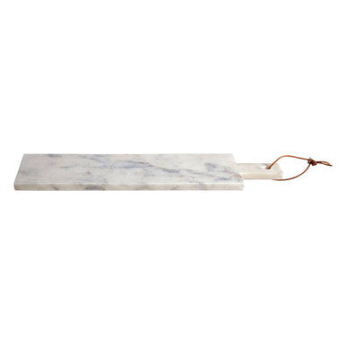 Medium White Marble Paddle Chopping and Serving Board