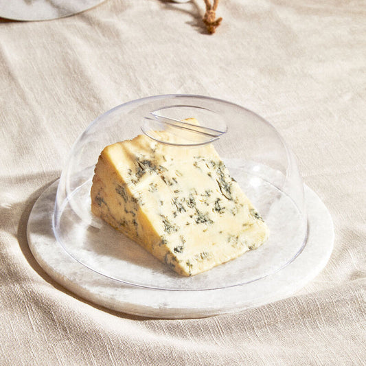 Round Marble Cheese Board with Dome Lid