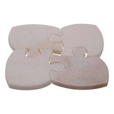 Set of 4 Marble Jigsaw Coasters