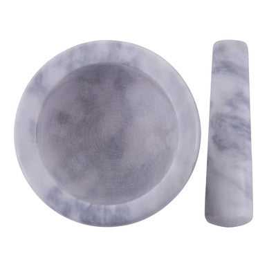 Grey Marble Bowl Shape Mortar and Pestle 200ml