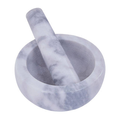 Grey Marble Bowl Shape Mortar and Pestle 200ml