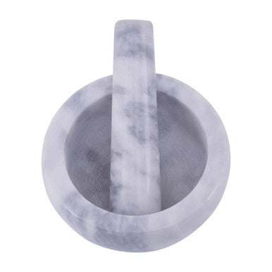 Grey Marble Bowl Shape Mortar and Pestle 200ml