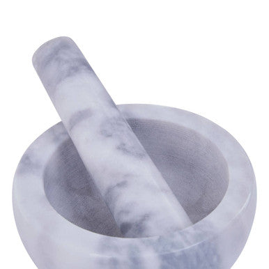 Grey Marble Bowl Shape Mortar and Pestle 200ml