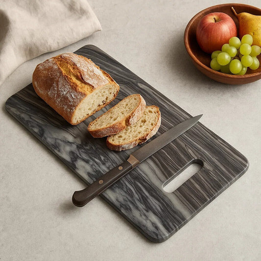 Rectangular Black Marble Chopping and Serving Board
