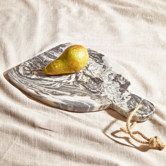 Rounded Grey Marble Chopping and Serving Board