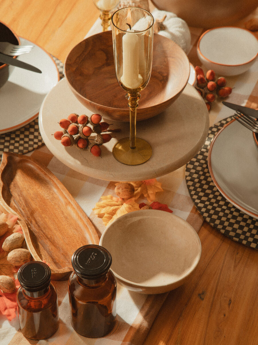 Pale Gold Marble Cake Stand