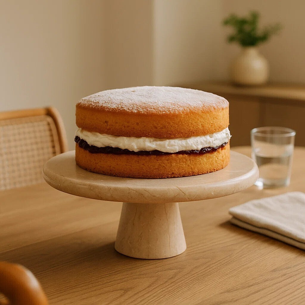 Pale Gold Marble Cake Stand
