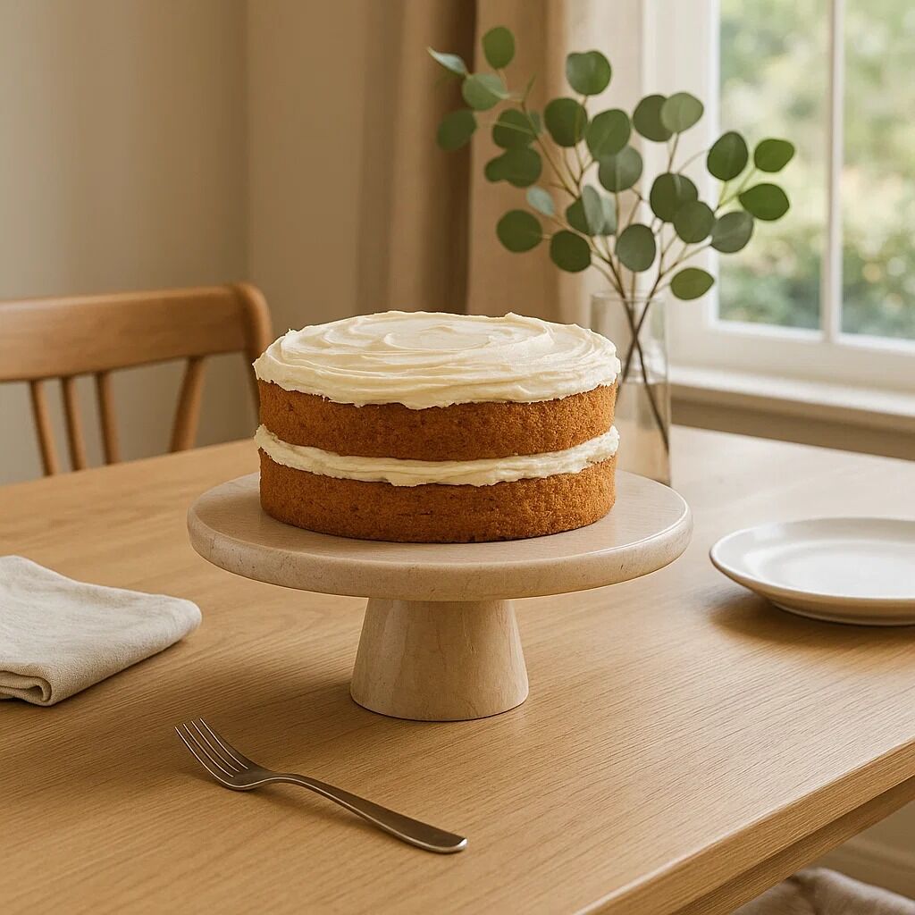 Pale Gold Marble Cake Stand