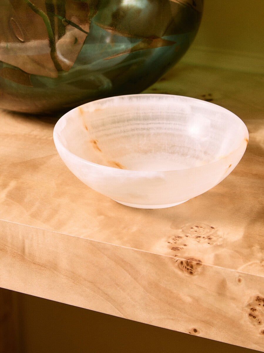 Onyx Marble Serving Bowl