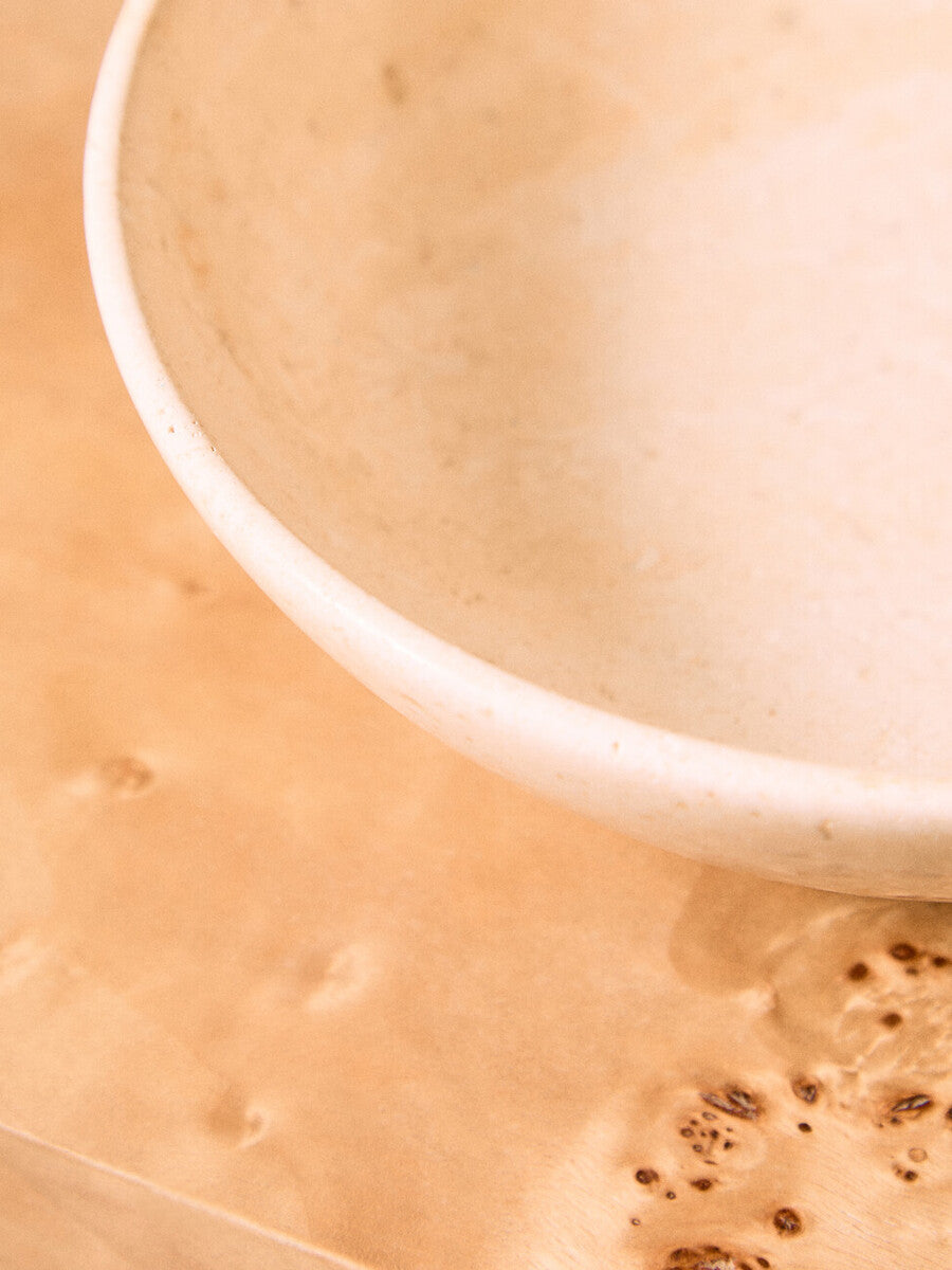 Cream Marble Serving Bowl