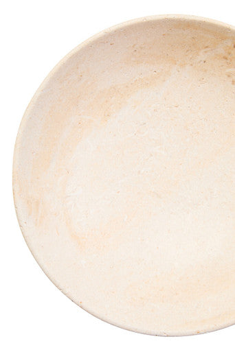 Cream Marble Serving Bowl