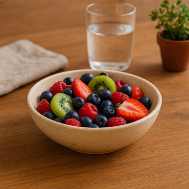 Cream Marble Serving Bowl