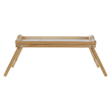White Top Pinewood Folding Leg Bed Tray