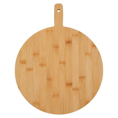 Natural Bamboo Round Paddle Chopping and Serving Board