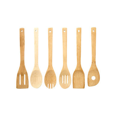 Natural Bamboo 6 Piece Kitchen Utensil Set