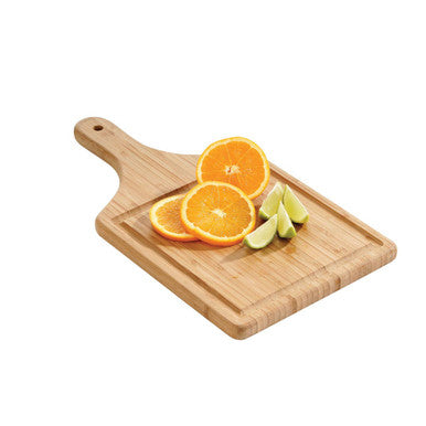 Natural Bamboo Paddle Chopping and Serving Board with Handle