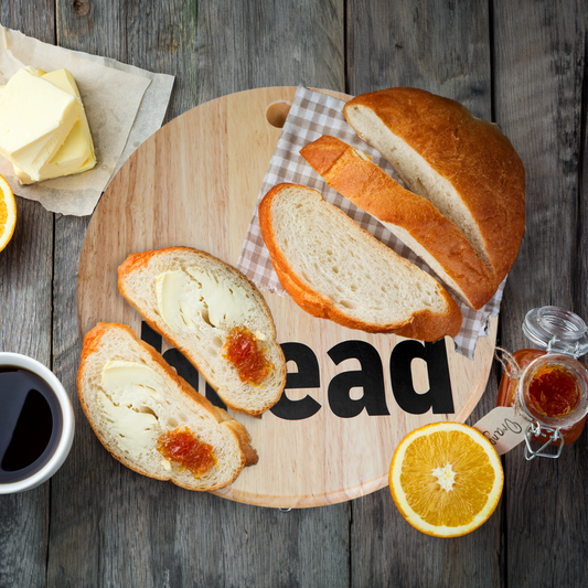 Rubberwood Bread Board 2cm Thick