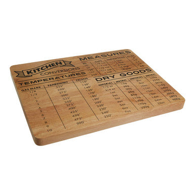 Rubberwood Conversion Chopping Board with Black Print