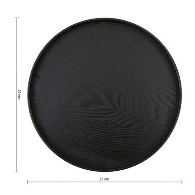 Medium Black Fir Wood Serving Tray