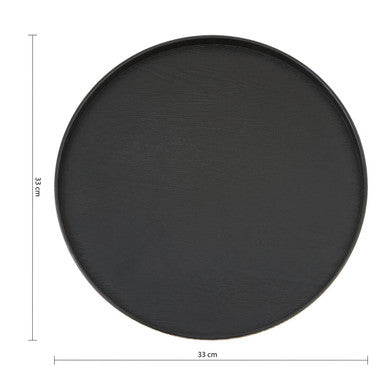 Large Black Fir Wood Serving Tray