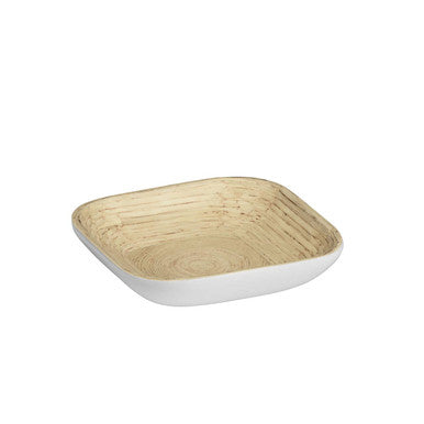 White Spun Bamboo Bowl