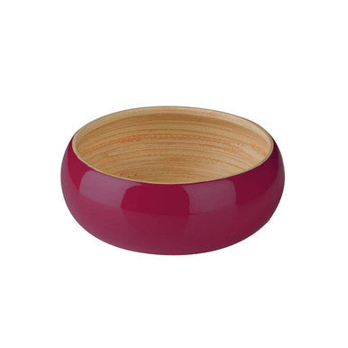 Raspberry Spun Bamboo Round Bowl